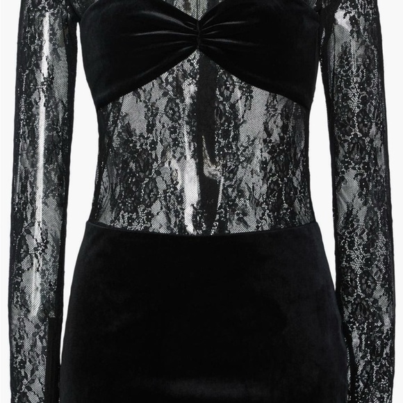 Retrofete Brigett Velvet Lace Dress - Picture 4 of 8